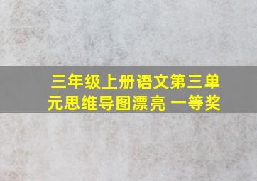 三年级上册语文第三单元思维导图漂亮 一等奖